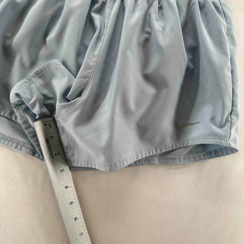 Nike Dri-Fit One Athletic Short Women XS Mid Rise Brief Lined Elastic Waist Blue - Picture 11 of 12